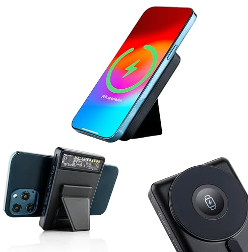 MOJOGEAR Wireless Phone+Watch 10.000 mAh Power Bank — Power Bank para Smartwatch y Smartphone — Apto para iPhone 12/13/14/15/16 — Power Bank magnético MagSafe
