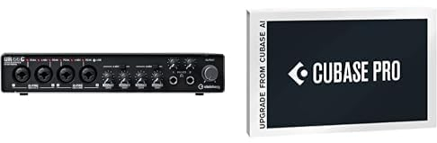 Steinberg UR44C EU - USB 3 Audio Interface + Cubase Pro 13 Upgrade von Cubase AI 12/13 (Performance optimiert, Features: MIDI Remote Integration, inkl. Cubasis LE und Steinberg Plus Software-Paket)