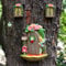 Meyas Miniatur Fee Garten Tür Garten GNOME Märchengarten Statuen Fee Garten Zubehör Dekor,Baum Gesicht Draußen Dekoration, Garten Kunst Skulptur Statuen Geschenk,Gartendeko Figuren Glühen im Dunkeln