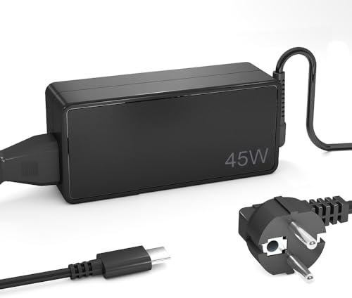 45W USB-C Laptop Ladekabel für Lenovo Thinkpad L13 L14 L15 E14 E15 T14 T14s P51s P52s P43s P53s Chromebook 10e 82AM 14e 100e 300e S330 S340 C330 S345-14AST N23 Yoga IdeaPad Duet 3 Netzteil Ladegerät