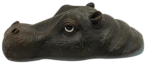 Nilpferd-Dekor,Teich,schwimmendes Nilpferd,25,9 cm (10,2 Zoll),Entenabschreckung für Pools,lebensechte Nilpferd-Statue,künstliches Nilpferd,Poolschwimmer,Tierornament für Teichdekorationen im Freien