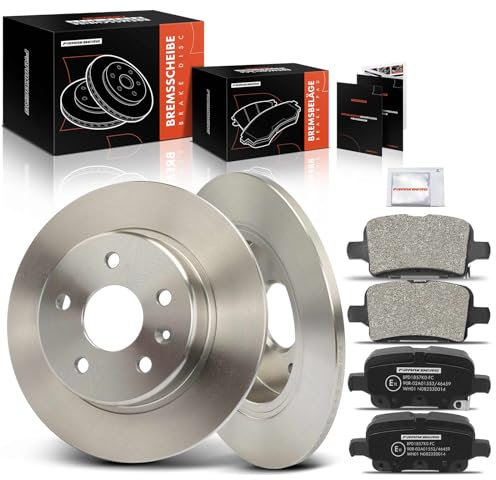 Frankberg 2x Bremsscheiben + 4x Bremsbeläge Mit bremsenschmiermittel Hinterachse Kompatibel mit Astra K B16 2015-2021 Astra K Kasten/Kombi 2018-2021 Replace# 13514612