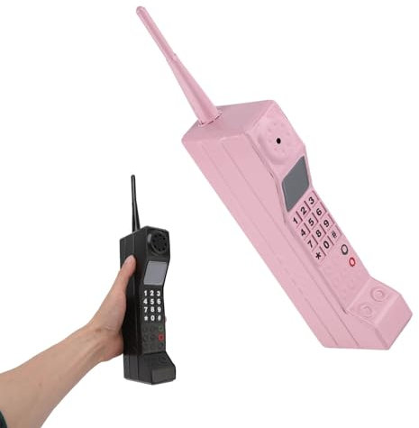 Modèle de téléphone portable rétro en fer, téléphone, modèle de téléphone à l'ancienne, ornement, accessoires photographiques de simulation vintage pour la scène à domicile (Rose)