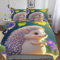 PAZZK Igel Bettwäsche Premium Atmungsaktive Angenehme Bettbezüge, Mit Reißverschluss Für Jungen Mädchen Bettdeckenbezug, 2teilig Bettbezug + Kissenbezug Double (200x200cm)