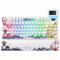 Womier 75% Keyboard with Color Multimedia Screen Wireless Gaming Mechanical Keyboard, Theme 3-Modes Hot Swappable Keyboard w/Wrist Rest,SK80 PRO Gasket RGB Custom for Mac/Win,Red Plum