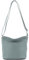 modamoda de T198 kleine Damen Leder Umhängetasche Schultertasche handmade in Italy, Farbe:Taubenblau