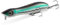 Dr.Fish Topwater Angelköder, 14 cm, Walk The Dog, Jerkbait, Barsch, Süßwasser, VMC, Drillingshaken, Salzwasserköder, Plug, Popper, Striper, Hecht, Wels, Brandung, Angeln, Offshore, Silber/Grün