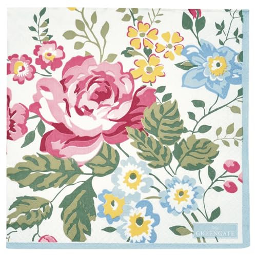 GreenGate Papierservietten Elina white Servietten 33 x 33 cm (20 St.)
