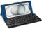 CACOE Bluetooth Tastatur mit Ständer, Mini Tastatur für Handy, Ultraflache Tragbare, Faltbare, Dual-Channel mit Stellhalterung für Smartphone und mehr iOS Android Windows, Dunkelblau