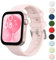 Amzpas Sport Bracelet Compatible avec Huawei Watch Fit 3 Femmes Hommes, Colorée Silicone Souple Bracelet pour Huawei Watch Fit 3, Rose