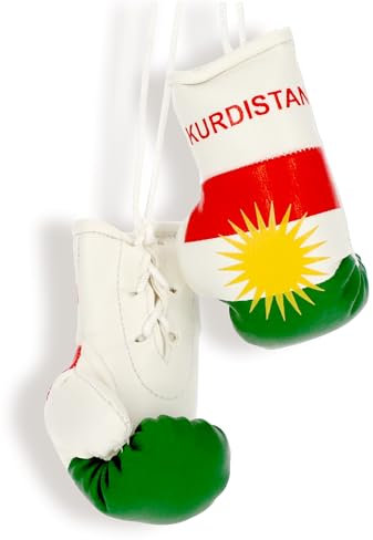 ProSx - Mini-Boxhandschuhe für den Innenspiegel I Vielfalt verschiedener Flaggendesigns (Kurdistan)