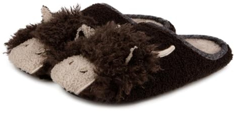 totes Mens Novelty Applique Mule Slippers