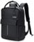 Lekespring Rucksack Wasserdicht Damen Herren, 15,6 Zoll Leder Laptop Schulrucksack mit Laptopfach, Groß Reiserucksack Arbeitstasche, Minimalistischer Backpack Women Elegant für Reise Uni Büro-Schwarz