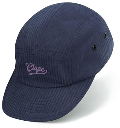 CLAPE Basecap Herren Damen 5 Panel Cap Flat Brim Baseball Cap Baumwolle Soft Einstellbar Unisex Running Leichtgewicht Outdoor Sport Blau Blue BSAP2515