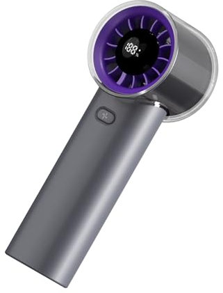 Poyiccot Portable Handheld Mini Fan, Speed (1-100 Gear) Cooling Wind Hand Fans, 3000mAh USB Rechargeable, LED Display, Personal Small Portable Fans for Travel/Outdoor/Home/Office, Purple