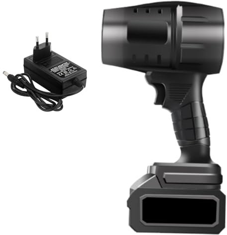 Turbo Jet Blower, Tragbarer kabelloser Autotrockner, 800W 35000 U/min Turbo Jet Gebläse leistungsstarker Turboventilator mit stufenloser Geschwindigkeitsregelung und Düsen für Garten,Laub,Schnee