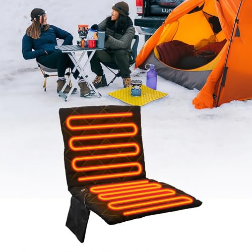 Beheizter Stadionsitz, Faltbares Tragebar Beheiztes Sitzkissen, USB Heizkissen für Campingstühle, 40x40cmx2cm Elektrisch Beheizbare Wärmekissen mit 3 Heizstufen, Wärmesitzbezug für Zuhause Büro