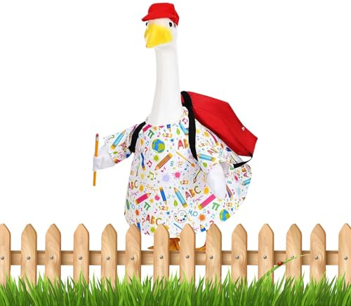 CGACCSD Gänse Kostüm,4 Teile Gartenfiguren Gänse Kostüm | Dekoration für Terrasse Garten Camping Patio Kinder Gesellschaft im Freien 59 cm