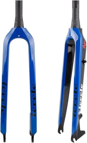 NIKANXIA Forcella Rigida MTB in Fibra di Carbonio, 26/27,5/29/29L Pollici, Tubo Conico 1-1/2 28,6 mm, Freno a Disco, ASSE QR, Forcella Anteriore(C,29L)