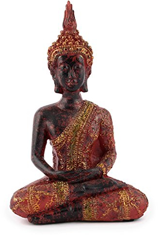 pajoma Deko-Buddha, meditierend, Skulptur mit rot/goldener Robe