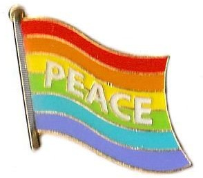 Flaggen Pin Regenbogen - Peace Fahne Flagge Anstecknadel