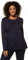 Ulla Popken Damen Langarm-shirt, Blauschwarz, 50-52 EU