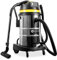 KLARSTEIN IVC-50 Wet & Dry Vacuum Cleaner - 50l Capacity, 1800W, Double Wheel Motor, 8m Cable, Stainless Steel, Dual Motor, 70 cm Drainage Pip, Lightweight, Black
