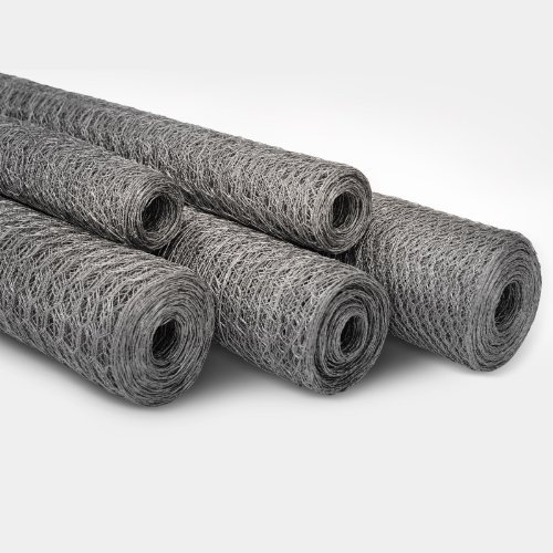 casa pura Chicken Wire Mesh – Wire Fencing for Chickens, Aviary, Rabbits and Gardens | Fence Wire Roll in Many Lengths & Heights | Galvanised Steel, Silver. 13 mm - 0.75m x 10m