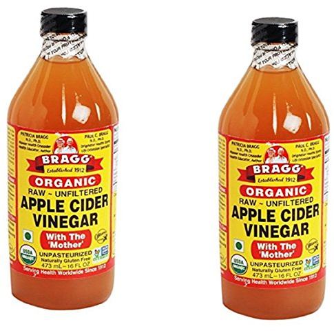 Bragg Gluten Free Organic Raw Apple Cider Vinegar, With the Mother,473 ML, 2Pack (16 oz)
