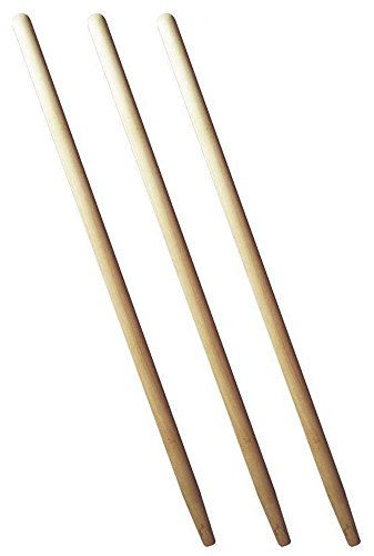 AGROHIT Spatenstiele aus Buchenholz, 3 Stück Ersatzstiele für Gartengeräte, 150 cm Lange Stiele für Spatengabeln oder Stechschaufeln, Passend für Gängige Gartenwerkzeuge, Ø 3,7 cm