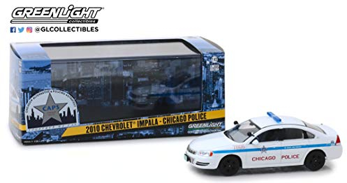 Greenlight Chevrolet Impala Chicago Police 2010 weiß blau Modellauto 1:43 Collectibles