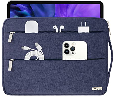 Voova Custodia PC Portatile Laptop Borsa Porta PC Computer 15 15.6 16 Pollici Macbook Pro Compatibile con HP Lenovo Acer ASUS Dell Fujitsu Gigabyte HUAWEI Donna Uomo Impermeabile Blu