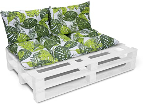 Amilian Palettenkissen Set 1x 120x60 + 2x40x60 Sitzauflage Sitzkissen für Europaletten Palettensofa Palettenmöbel Balkon Kleine Couch Outdoor Sessel oder kleines Sofa für Jugendzimmer