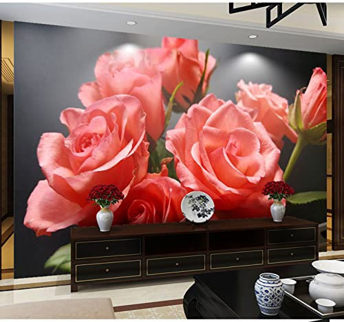 Mode 3D Blumen Tapete Wandbild Tapete Für Kinderzimmer Und Wohnzimmer 8D Fototapete 3D Dekor 200cm(L)×140cm(H)