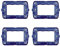 BRATEK - 4 Supporti placche per interruttori bticino - Placchette interruttori luce e frutti elettrici - Supporti compatibili con placche bticino living