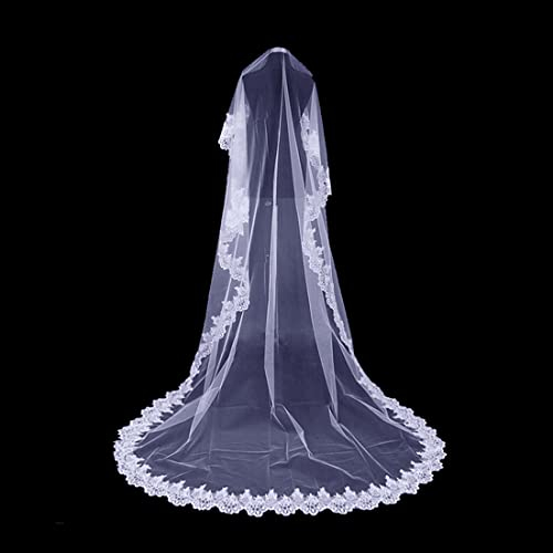 ARHZ Brautschleier lang 3m mit kamm lang einfach elegant hochzeitszubehör für damen