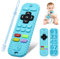Baby Beißspielzeug, Fernbedienung Beißring, Silikon Zahnungshilfe Baby BPA-frei, Zahnen Nursing Zubehör für 3+ Monate Babe (Blau)