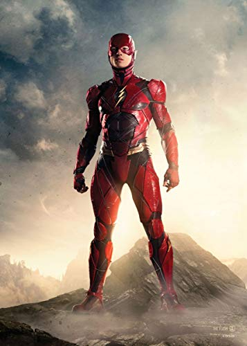 Displate - Poster aus Metall - Einfache Montage ohne Bohren - DC Comics - Justice League Movie - The Flash - Größe M - 32x45cm Matt