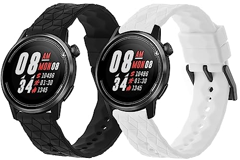 kwmobile 2X Sportarmband kompatibel mit COROS PACE 2 / APEX (42mm) Armband - Fitnesstracker Band Set aus TPU Silikon
