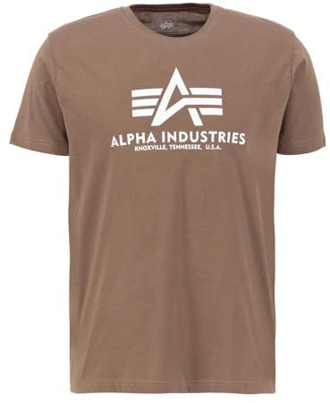 ALPHA INDUSTRIES Herren Basic T-Shirt for Men, Blickdicht, Taupe, 3XL