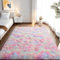 linyingdian Hochflor Teppich wohnzimmerteppich Langflor - Teppiche für Wohnzimmer flauschig Shaggy Schlafzimmer Bettvorleger Outdoor Carpet. (Regenbogenfarben, 160x230cm)