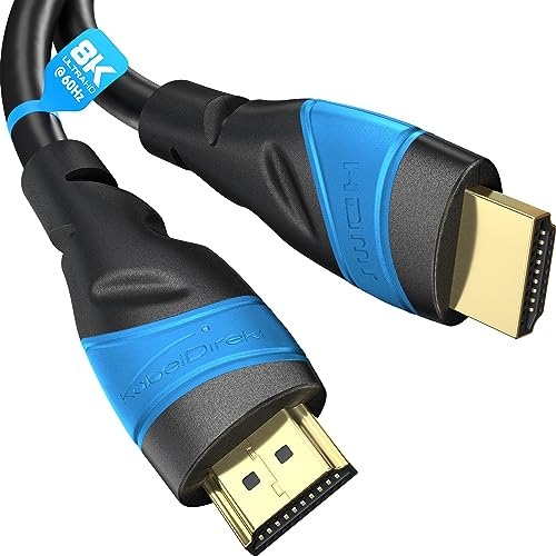 KabelDirekt – Cavo HDMI 4K & 8K – 2 m – Disponibile in 0,15-22,5 m – Per tutti i dispositivi HDMI (4K@120Hz & 8K@60Hz, High Speed con Ethernet, TV, Blu-ray, PS5/XBS/Switch, blu/nero)