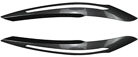 MURRAYLE Passend for BMW 1er F20 F21 118i 120d 120i M135i Pre-Lci 2011–2015, ABS-Auto-Frontscheinwerfer, Augenbrauen, Augenlider, Aufkleber, glänzend schwarz Scheinwerfer-Augenbraue (Size : Carbon Lo