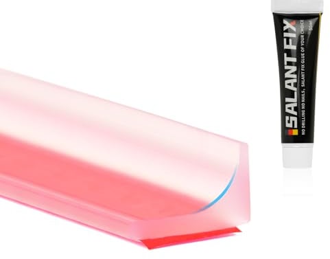 Flintronic Autoadesiva Silicone Doccia Barriera, 500CM Pieghevole Bagno Acqua Barriera, Soglia Doccia, Guarnizioni Doccia, Bordo Doccia, Striscia di Ritenzione Idrica Della Soglia Del Bagno