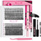 PRO DIY Wimpernverlängerung Kit, individuelle Wimpern Kit mit 280 Pcs Cluster Wimpern Bindung und Siegel, Wimpern Applikator Wimpernbürste für Anfänger(40D+50D-9-16mix Kit)