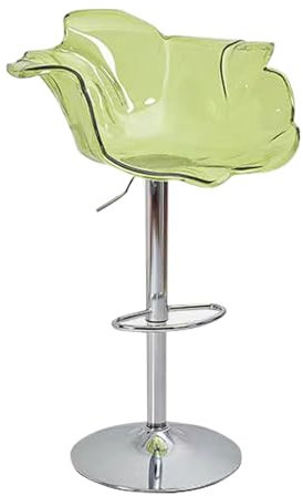 Cxlly Drehbare Barhocker, BarstüHle, HöHenverstellbarer Barhocker Mit Transparenter RüCkenlehne FüR Die KüChentheke, Das Esszimmer, Die Hausbarinsel (Color : Green)
