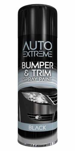 AlezyB 1 x Auto Extreme Bumper & Trim Black Plastic Spray Paint 400ml Aerosol Spray Can to Restorer Car and Bike