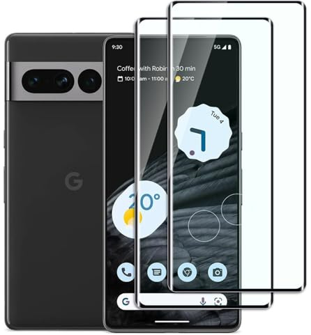 Dlxiks Protector de Pantalla para google pixel 7 Pro, Cristal templado Antiarañazos,Dureza 9H, fácil instalación, Sin Burbujas, Antiarañazos, HD Transparente, 2 Unidades