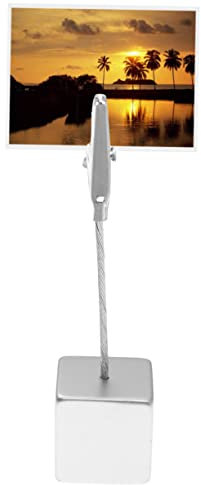DIYEAH 10stücke Würfel Resin Fotocliphalter Schreibtisch-alligatorclip Memohalter Hochzeitshalter Diy-geschenk Metall Clip Für Fotos Notizen Büro Zuhause Silber