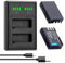 Marveleese 2 batterie EN-EL9 EN-EL9A e caricabatterie per fotocamera Nikon D5000, D40, D40x, D60, D3000